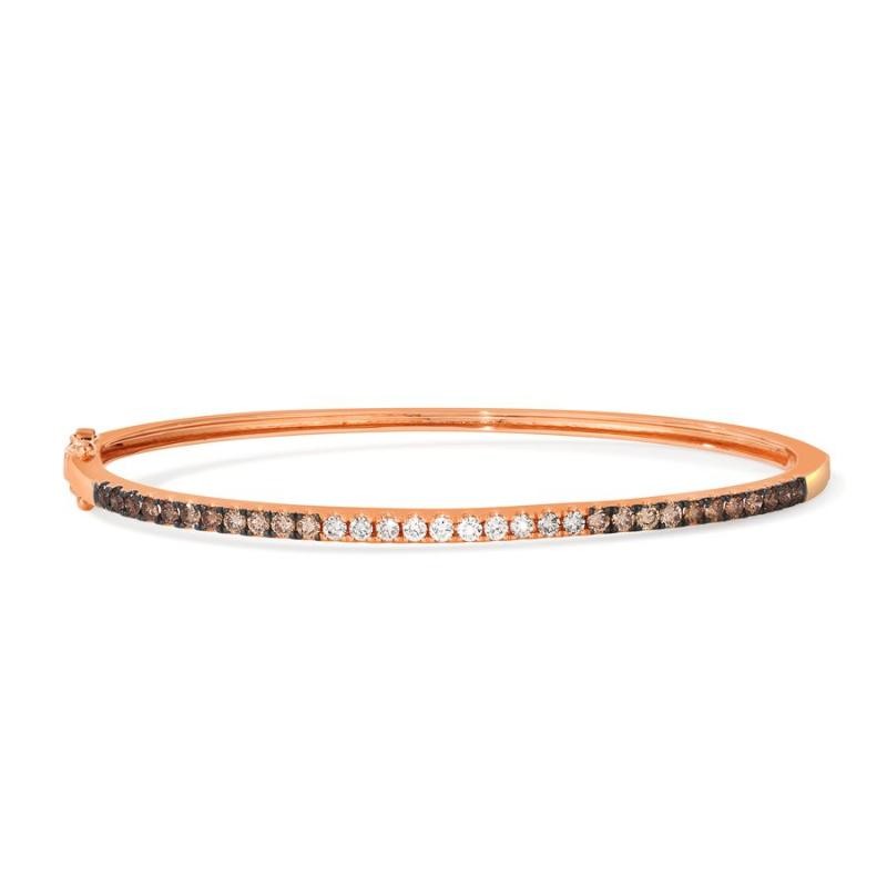 Le Vian Ombre&reg; Bangle featuring 1 cts. Chocolate Ombré&reg; Diamonds set in 14K Strawberry Gold&reg;