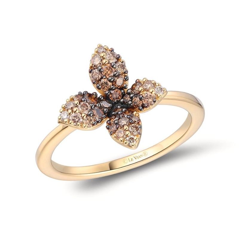 Le Vian Ombre&reg; Ring featuring 3/8 cts. Chocolate Ombré&reg; Diamonds set in 14K Honey Gold&trade;