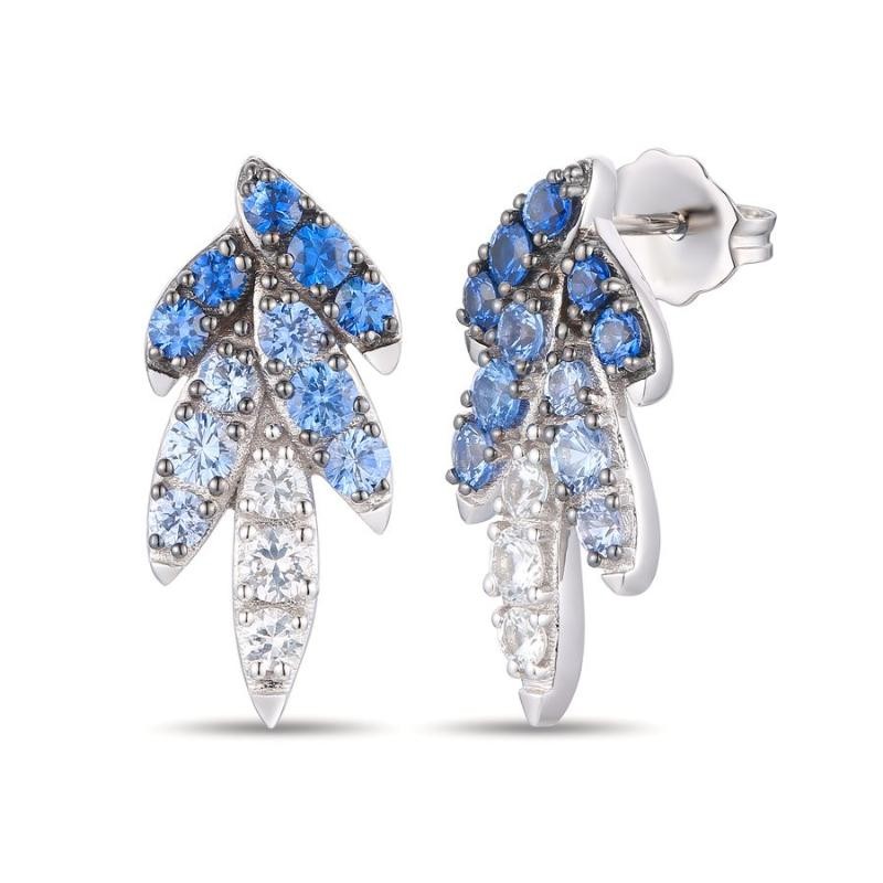Le Vian Ombre&reg; Earrings featuring 1 cts. Denim Ombré&reg; Sapphire, 1/3 cts. Vanilla Sapphire&trade; , set in 14K Vanilla Gold&reg;