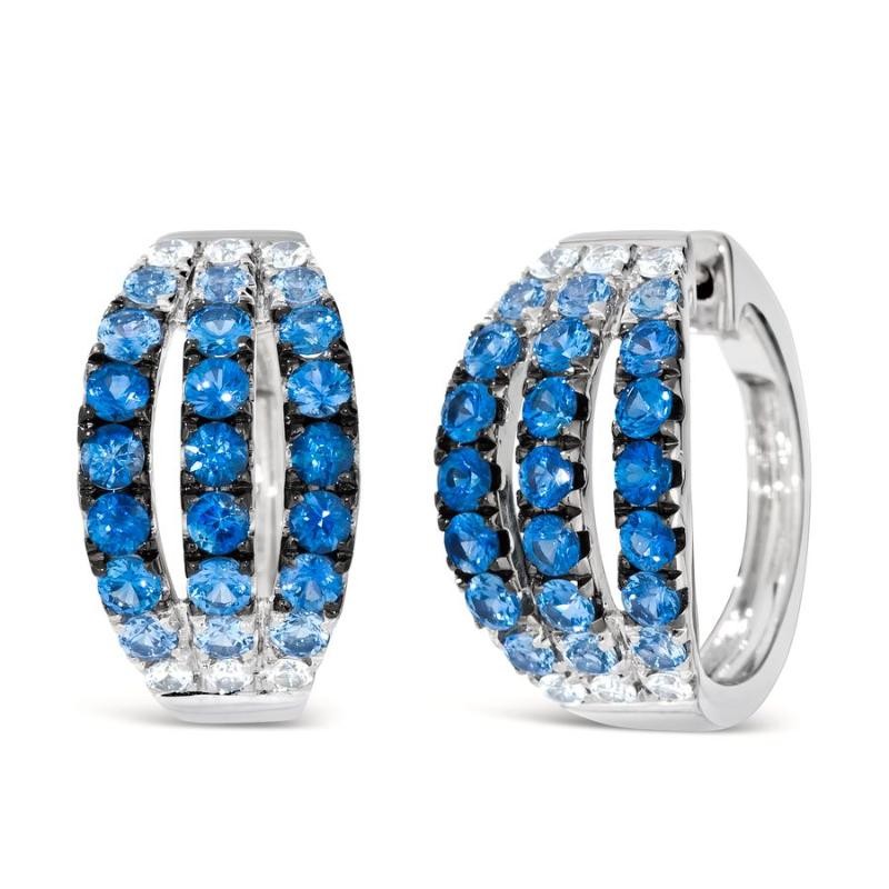 Le Vian&reg; Earrings featuring 3 cts. Denim Ombré&reg; Sapphire, 1/2 cts. Vanilla Sapphire&trade; , set in 14K Vanilla Gold&reg;