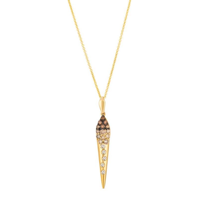Le Vian Ombre&reg; Pendant featuring 3/8 cts. Chocolate Ombré&reg; Diamonds set in 14K Honey Gold&trade;