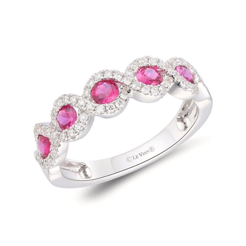 Le Vian&reg; Ring featuring 1/2 cts. Passion Ruby&reg; , 1/4 cts. Vanilla Diamonds&reg; set in 14K Vanilla Gold&reg;