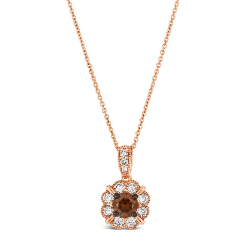 Le Vian&reg; Pendant featuring 1/3 cts. Chocolate Diamonds&reg; , 1/3 cts. Nude Diamonds&trade; set in 14K Strawberry Gold&reg;