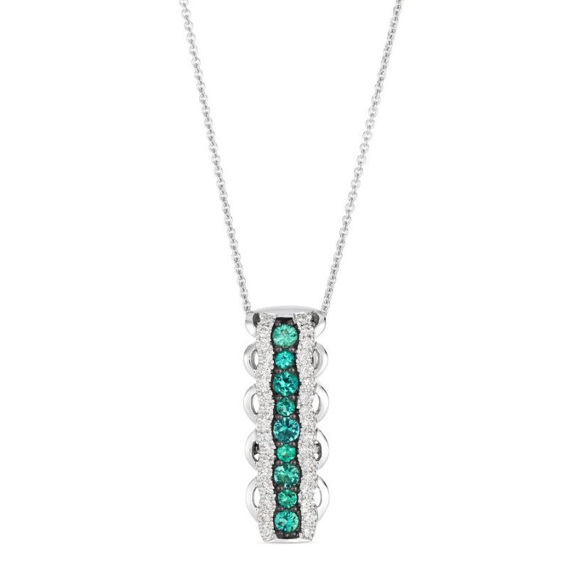 Le Vian&reg; Pendant featuring 1/3 cts. Costa Smeralda Emeralds&trade; , 1/4 cts. Vanilla Diamonds&reg; set in 14K Vanilla Gold&reg;