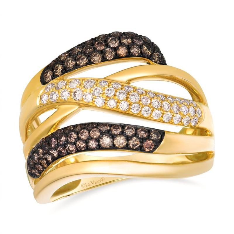 Le Vian&reg; Ring featuring 1/2 cts. Chocolate Diamonds&reg; , 1/3 cts. Nude Diamonds&trade; set in 14K Honey Gold&trade;