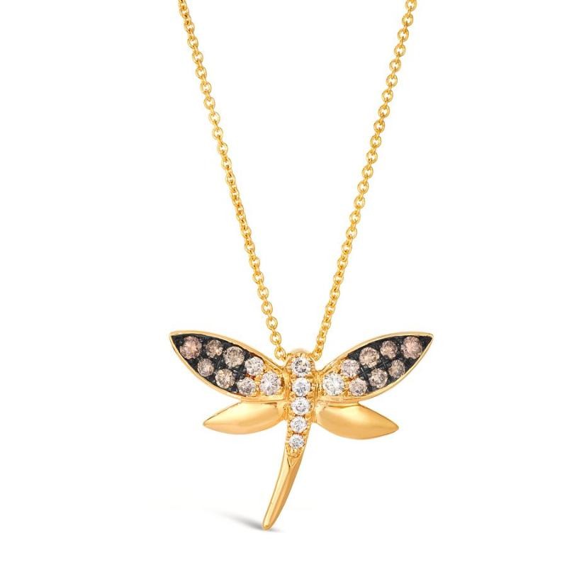 Le Vian Ombre&reg; Pendant featuring 1/5 cts. Chocolate Ombré&reg; Diamonds , 1/6 cts. Nude Diamonds&trade; set in 14K Honey Gold&trade;