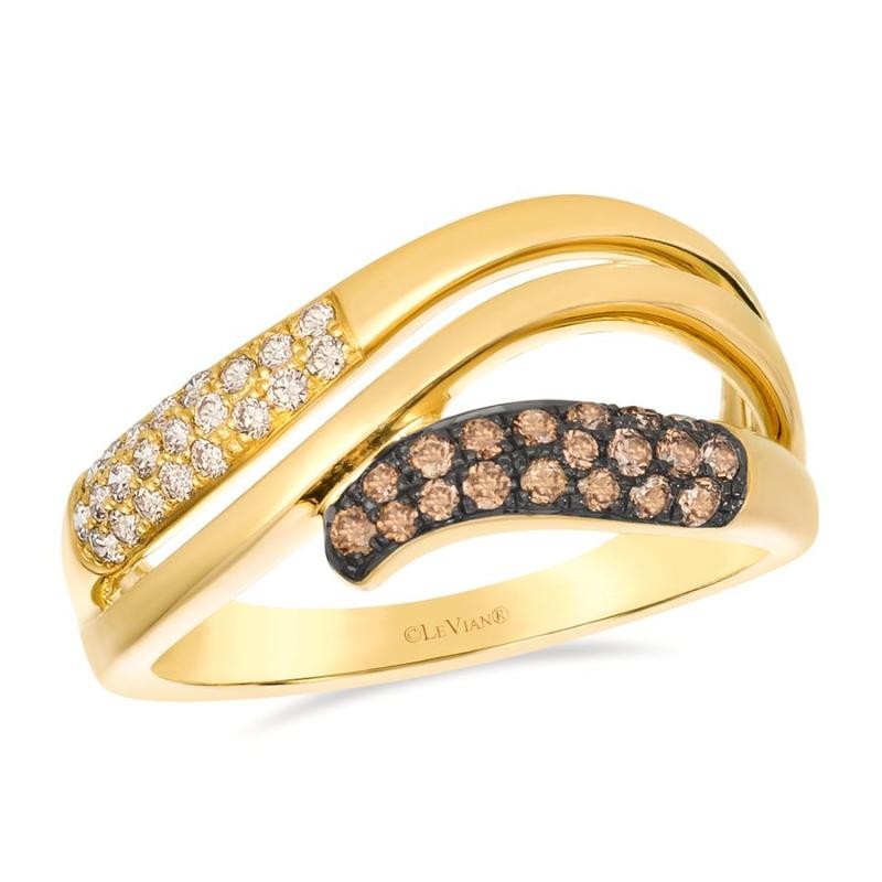 Le Vian&reg; Ring featuring 1/5 cts. Chocolate Diamonds&reg; , 1/6 cts. Nude Diamonds&trade; set in 14K Honey Gold&trade;