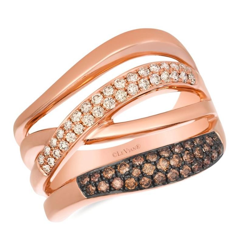 Le Vian&reg; Ring featuring 1/4 cts. Chocolate Diamonds&reg; , 1/4 cts. Nude Diamonds&trade; set in 14K Strawberry Gold&reg;