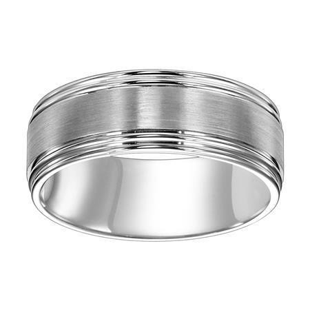 Satin Finish Double Round Edge 8mm Band