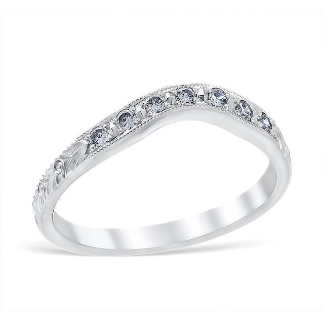 Antique Inspired Florentine Wedding Band