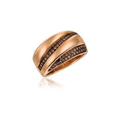 LeVian 14K Strawberry Gold® Ring with Chocolate Diamonds® 1/3 cttw