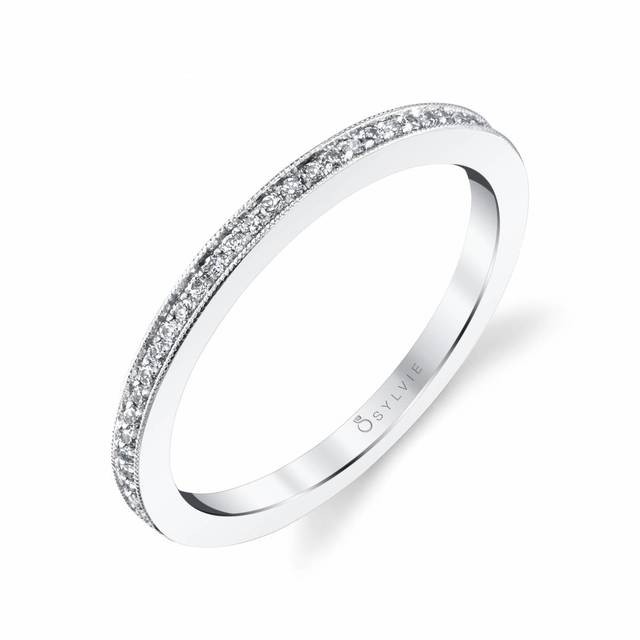 Classic Wedding Band with Milgrain Edge