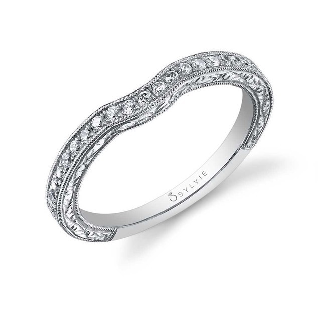 Desirae Hand Engraved Milgrain Wedding Band