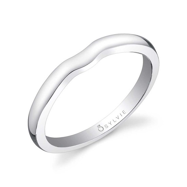 Carina High Polish Wedding Band