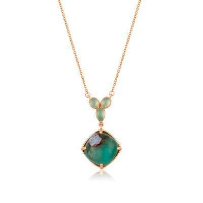 LeVian 14K Strawberry Gold® Aquaprase Candy 5 3/8 cttw Necklace
