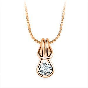 Elegant Everlon 1/2 Ct. Knot Pendant 14k Rose Gold
