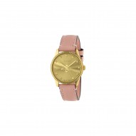 Gucci G-Timeless Slim Watch with Pink Leather Strap