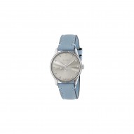 Gucci G-Timeless Slim Watch with Light Blue Leather Strap