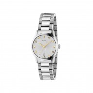 Gucci G-Timeless Iconic Watch with Yellow Bees, Stars, and Silver Heart
