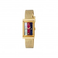 Gucci G-Frame Watch with Red, White, and Green Dial