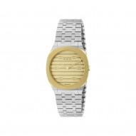 Gucci 25H Interlocking G Watch with 18k Yellow Gold Plated Dial