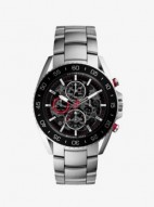 Michael Kors Jetmaster Silver-Tone Stainless Steel Watch