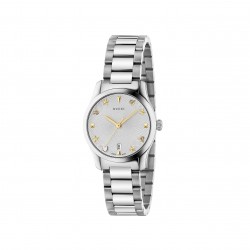 Gucci G-Timeless Iconic Watch with Yellow Bees, Stars, and Silver Heart