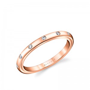 Sylvie Iconelle Flush Set Wedding Ring - Sedona