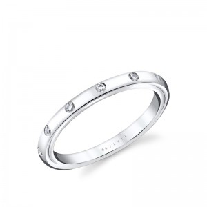 Sylvie Iconelle Flush Set Wedding Ring - Sedona
