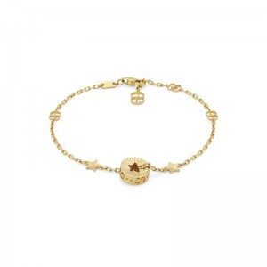 Gucci Icon Bracelet with Round Charm and Heart Cut Out