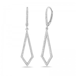 Diamond Chevron Dangle Earrings