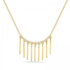 14 Karat Yellow Gold Fringe Necklace