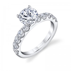 Sylvie Round Cut Classic Engagement Ring - Octavie