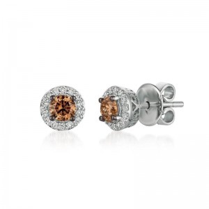 Le Vian Chocolatier&reg; Earrings featuring 3/8 cts. Chocolate Diamonds&reg; , 1/6 cts. Vanilla Diamonds&reg; set in 14K Vanilla Gold&reg;