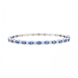 Le Vian&reg; Bangle featuring 3 cts. Blueberry Sapphire&trade; , 3/8 cts. Vanilla Diamonds&reg; set in 14K Vanilla Gold&reg;