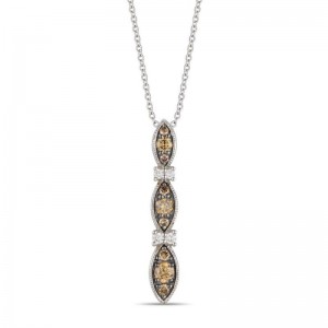 Le Vian Couture&reg; Pendant featuring 1/5 cts. Chocolate Diamonds&reg; , 1/20 cts. Vanilla Diamonds&reg; set in P95