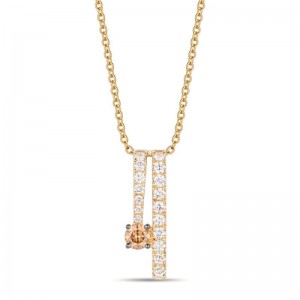 Le Vian Chocolatier&reg; Pendant featuring 1/3 cts. Chocolate Diamonds&reg; , 3/8 cts. Vanilla Diamonds&reg; set in 14K Honey Gold&trade;