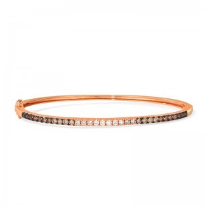 Le Vian Ombre&reg; Bangle featuring 1 cts. Chocolate Ombré&reg; Diamonds set in 14K Strawberry Gold&reg;