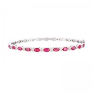 Le Vian&reg; Bangle featuring 3 cts. Passion Ruby&reg; , 3/8 cts. Vanilla Diamonds&reg; set in 14K Vanilla Gold&reg;