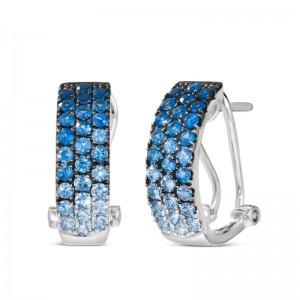 Le Vian Ombre&reg; Earrings featuring 1 1/5 cts. Denim Ombré&reg; Sapphire, set in 14K Vanilla Gold&reg;