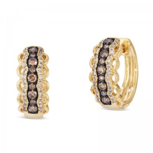 Le Vian&reg; Earrings featuring 3/8 cts. Chocolate Diamonds&reg; , 1/4 cts. Nude Diamonds&trade; set in 14K Honey Gold&trade;