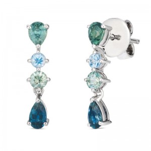 Le Vian&reg; Earrings featuring 1 1/8 cts. Montana Sapphire Ombré&trade; , set in 14K Vanilla Gold&reg;