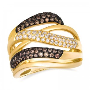 Le Vian&reg; Ring featuring 1/2 cts. Chocolate Diamonds&reg; , 1/3 cts. Nude Diamonds&trade; set in 14K Honey Gold&trade;