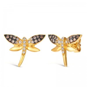 Le Vian&reg; Earrings featuring 1/5 cts. Chocolate Ombré&reg; Diamonds , 1/6 cts. Nude Diamonds&trade; set in 14K Honey Gold&trade;