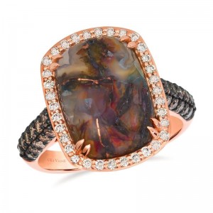 Le Vian&reg; Ring featuring 4 3/4 cts. Chocolate Aquadite&trade; , 1/2 cts. Chocolate Diamonds&reg; , 1/4 cts. Nude Diamonds&trade; set in 14K Strawberry Gold&reg;