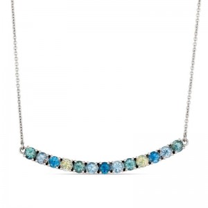 Le Vian&reg; Adjustable Necklace featuring 1 1/2 cts. Montana Sapphire Ombré&trade; , set in 14K Vanilla Gold&reg;