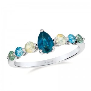 Le Vian&reg; Ring featuring 7/8 cts. Montana Sapphire Ombré&trade; , set in 14K Vanilla Gold&reg;