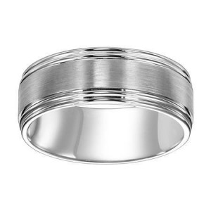 Satin Finish Double Round Edge 8mm Band