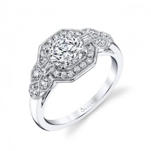 Francesa Vintage Inspired Engagement Ring