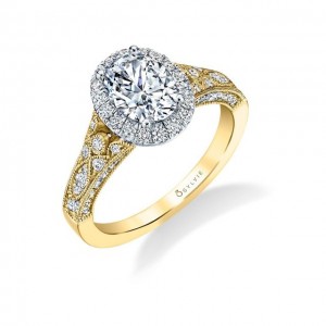 Cheri Vintage Inspired Oval Engagement Ring